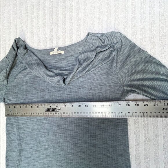 Anthropologie Pure + Good Womens Medium Cowl Neck Jersey Knit Tunic Top Gray - Picture 7 of 9